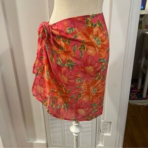Beach Riot tropical Floral Sarong Wrap Skirt